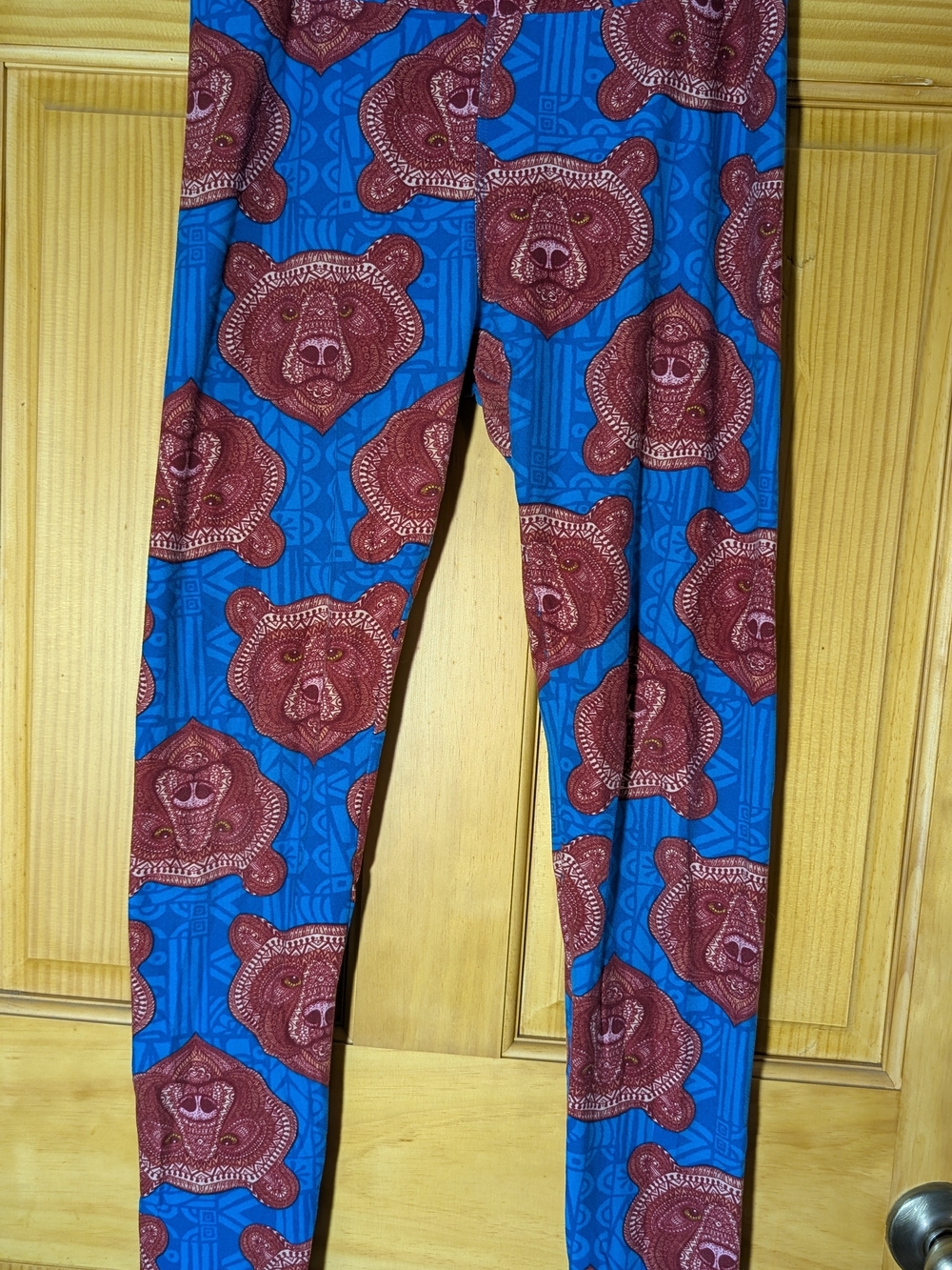 Women's Lularoe Blue Bear-Print Leggings